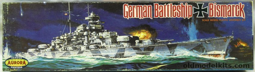 Aurora 1/600 Bismarck German Battleship, 715-149 plastic model kit